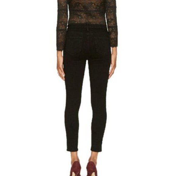 L'agence Margot High Rise Skinny Jeans in Black - Picture 3 of 7